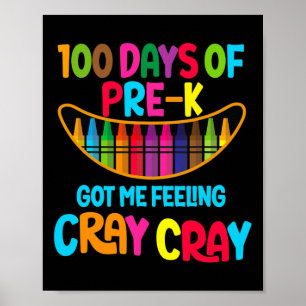 Póster 100 Días De Prek Me Hicieron Sensarme De Grillo Gr