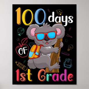 Póster 100 días de primer grado Koala 100° día de clases
