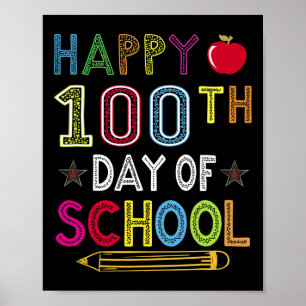 Póster 100 Días De Regalo Escolar Para Estudiantes