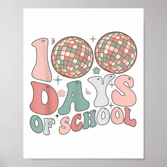 Póster 100 Días De Retro Disco 100 Día De (Frente)