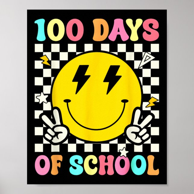 Póster 100 Días De Sonrisa Escolar 100 Días (Frente)