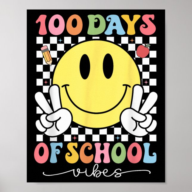 Póster 100 Días De Sonrisas Escolares, Cara 100 (Frente)