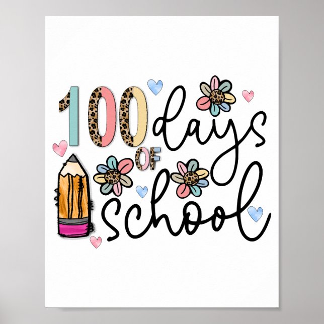 Póster 100 días de sublimación escolar (Frente)