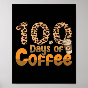 Póster 100 Días De Traje De Café De Maestros Escolares 10