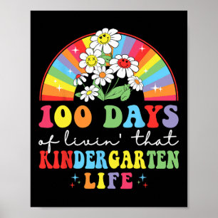 Póster 100 días de vida #39; ese jardín de infantes hippi