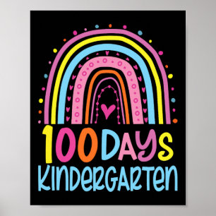 Póster 100 Días del Arcoiris Infantil Feliz 100 Días