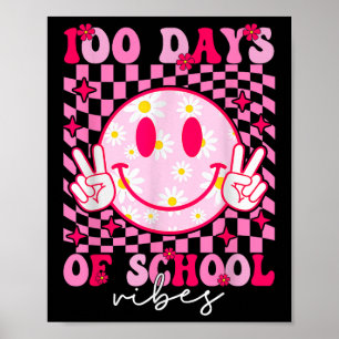 Póster 100 días del Colegio Vibes Sonrisas rosas