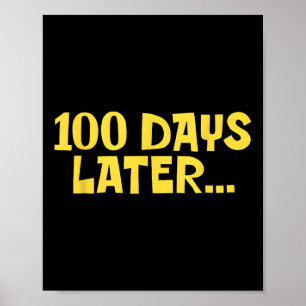 Póster 100 días después, 100 días después, niños divertid