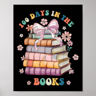 Póster 100 Días En La Escuela De Libros Profesores Niños