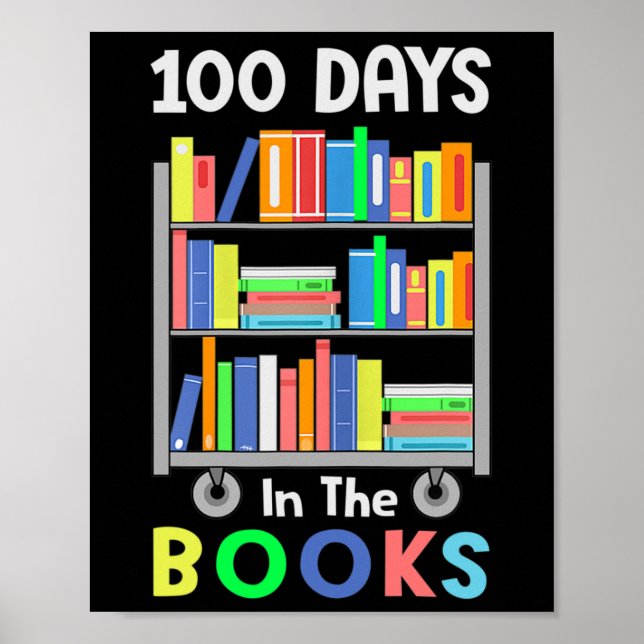 Póster 100 días en los libros leyendo a un profesor bibli (Frente)