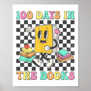 Póster 100 días en los libros leyendo docente 100 días