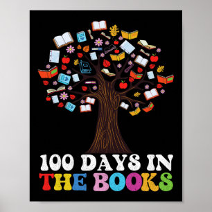 Póster 100 Días En Los Libros Leyendo Maestros 100 Días D