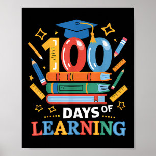 Póster 100 Días Escolares 100 Días De Aprendizaje