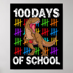Póster 100 Días Escolares 100 Dino Escolar