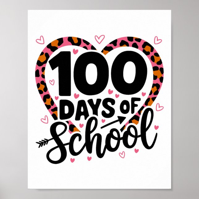 Póster 100 Días Escolares Chicas De Leopard Heart (Frente)