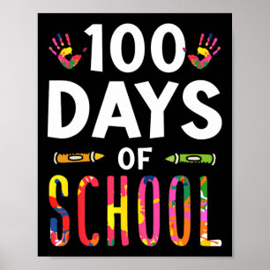 Póster 100 Días Escolares Diciendo Bello Equipo