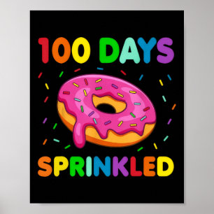 Póster 100 Días Escolares Esparcidos De Diversión