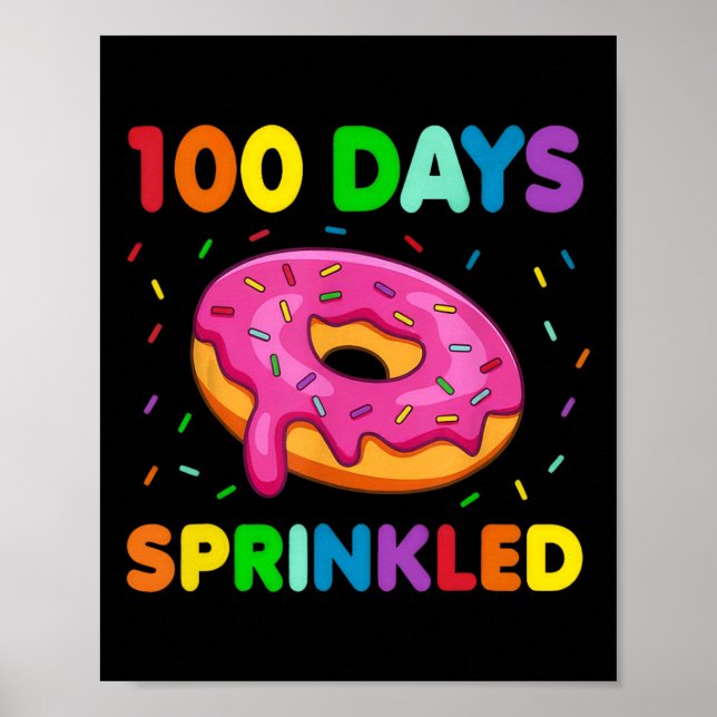 Póster 100 Días Escolares Esparcidos De Diversión (Frente)