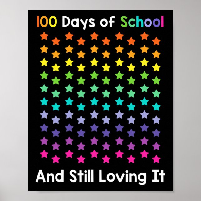 Póster 100 Días Escolares Y Todavía Me Encanta Feliz (Frente)