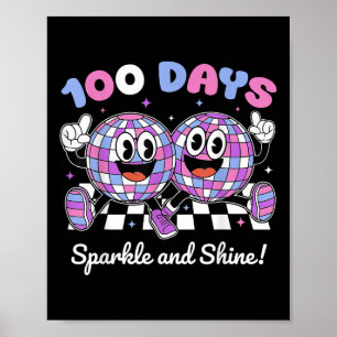 Póster 100 Días Esparcen Y Brillan 100 Días De Escolar