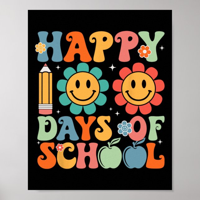 Póster 100 días felices a un estudiante docente (Frente)