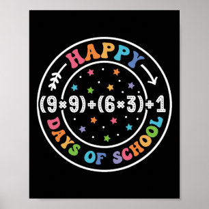 Póster 100 días felices de la fórmula 100 días de matemát