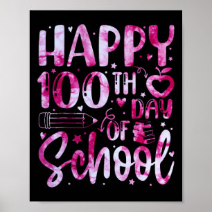 Póster 100 días felices del Día del Arco Escolar 100 días