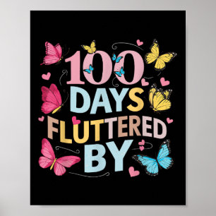 Póster 100 Días Fluidos Por El Cien Día De La Escuela