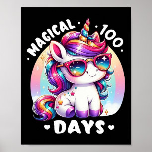Póster 100 días mágicos de la escuela Unicornio