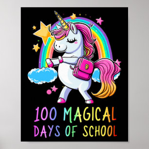 Póster 100 días mágicos lluvias en Unicornio