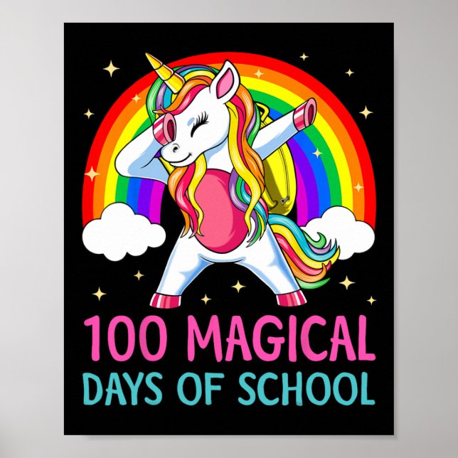 Póster 100 días mágicos lluvias en Unicornio (Frente)