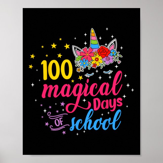Póster 100 Días Magicos Niños Unicornios Costume 100 Días (Frente)