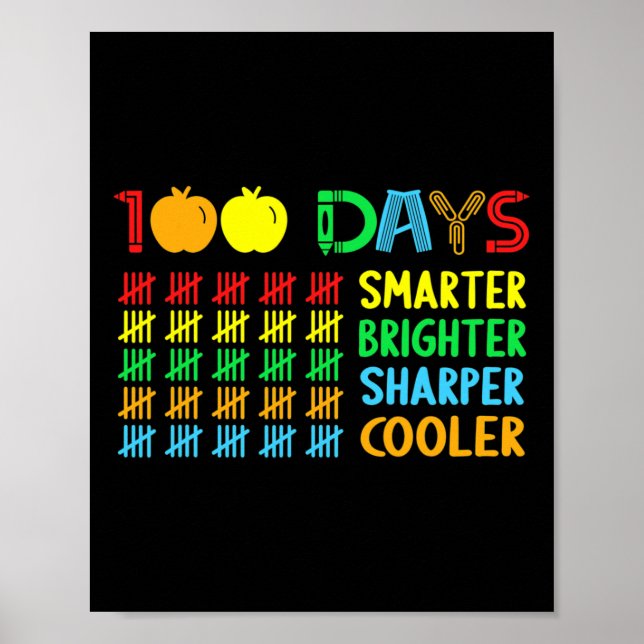 Póster 100 días más brillante más inteligente más agudo 1 (Frente)