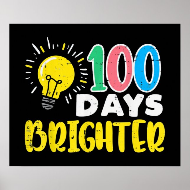 Póster 100 días más brillantes (Frente)
