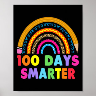 Póster 100 días más inteligentes, 100 días felices del ar