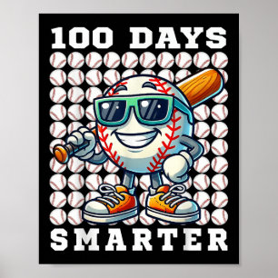 Póster 100 Días Más Inteligentes Batalla De Béisbol 100 D