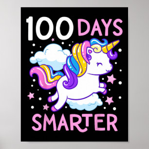 Póster 100 días más inteligentes de clases en Unicorn