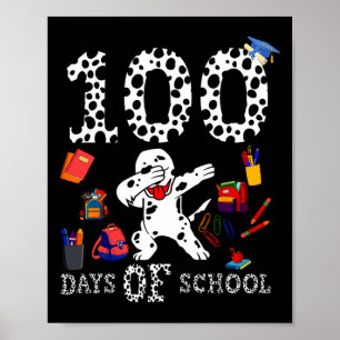 Póster 100 Días Más Inteligentes De La Escuela Dabbing Da