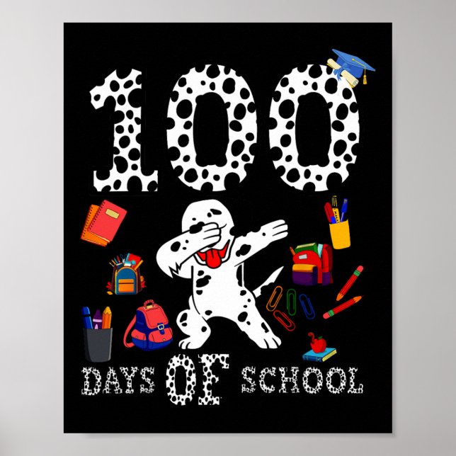 Póster 100 Días Más Inteligentes De La Escuela Dabbing Da (Frente)