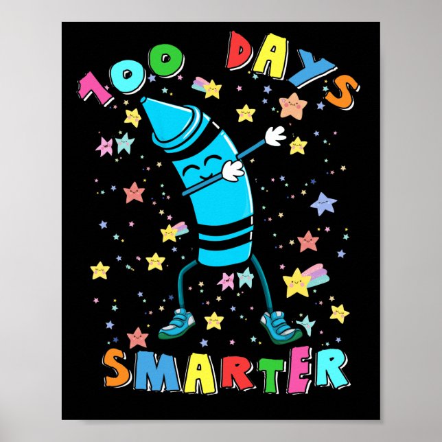 Póster 100 días más inteligentes escuela de 100 días en l (Frente)