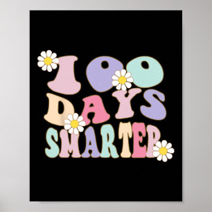 Póster 100 Días Más Inteligentes Feliz 100º Día de la Esc