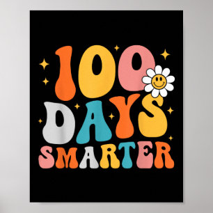 Póster 100 días más inteligentes Groovy 100 días de Chica