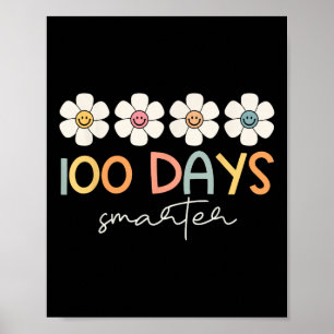 Póster 100 días más inteligentes Groovy 100 días de Chica