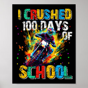 Póster 100 Días Más Inteligentes Niños Que Aplasté 100 Dí