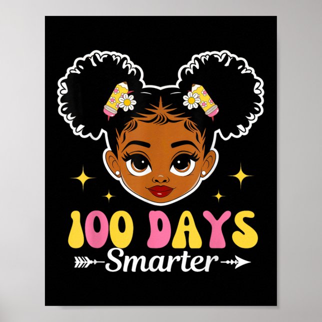 Póster 100 días más inteligentes para los Chicas africano (Frente)