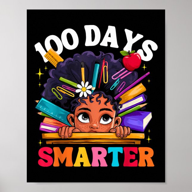 Póster 100 días más inteligentes para los Chicas africano (Frente)