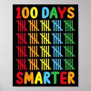 Póster 100 días más inteligentes para profesores y estudi