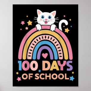 Póster 100 días niños Chicas más inteligentes Kitten Cat