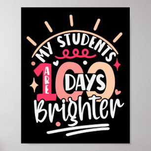 Póster 100 días para el profesor Mis alumnos son 100 días