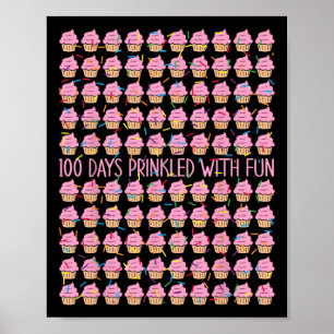 Póster 100 días salpicados con donativos divertidos 100 d